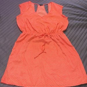BeBop Coral POLKADOT PINUP STYLE DRESS